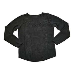Croft & Barrow Small Black Knit Long Sleeve Sweater